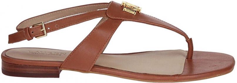 Lauren Ralph Lauren Sandalen Everley Sandals Flat Sandal in bruin
