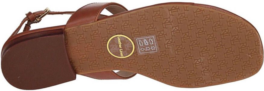 Lauren Ralph Lauren Sandalen Everley Sandals Flat Sandal in bruin