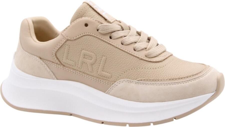 LAUREN RALPH LAUREN Lage Sneakers Dames Franky Maat: 38 5 Materiaal: Leer Kleur: Beige - Foto 2