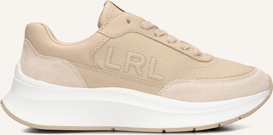 LAUREN RALPH LAUREN Lage Sneakers Dames Franky 38 5 Leer Beige - Foto 5