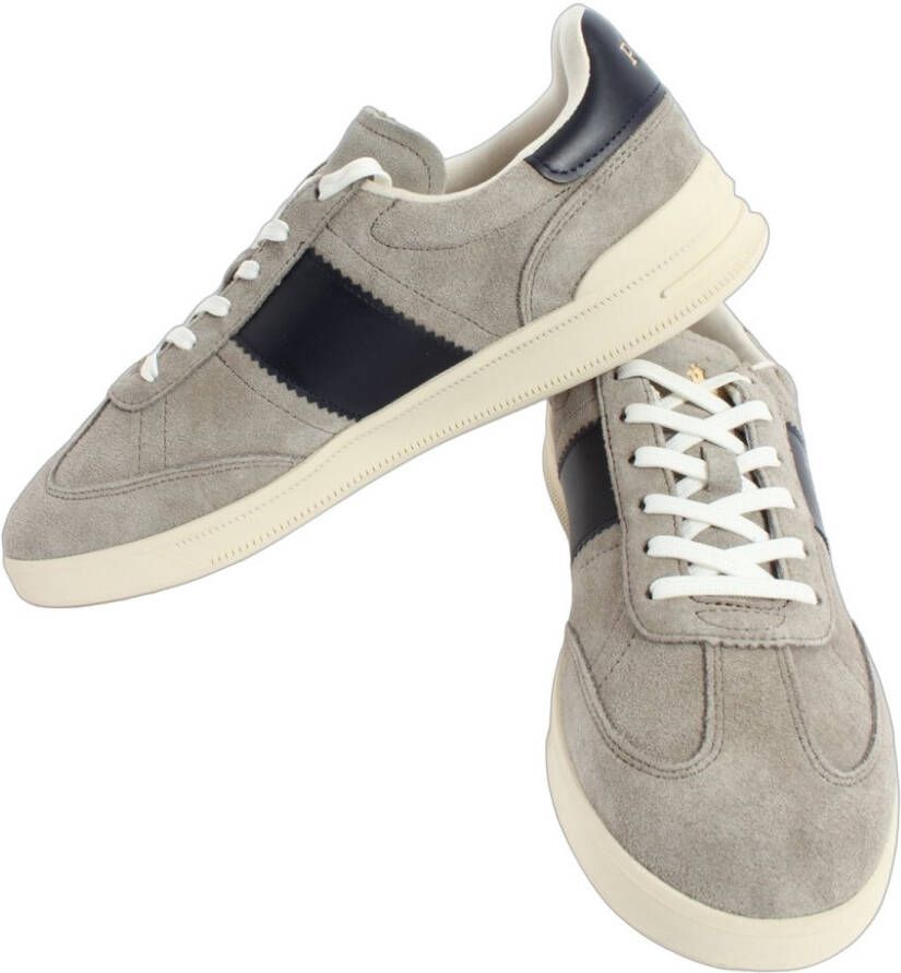 Ralph Lauren Vintage-geïnspireerde Grijze Sneakers met Leren Strepen Gray Heren