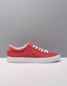 Ralph Lauren's shoes sayer sneakers heren roze adirondack berry canvas 45