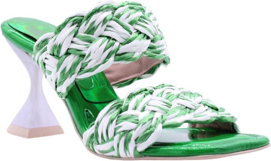 Ras Elegante Hakken Muiltjes Green Dames