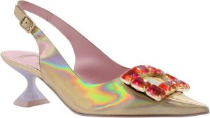 Ras Hoge hiel sandalen Geel Dames