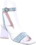 Ras High Heel Sandals Blauw Dames - Thumbnail 1