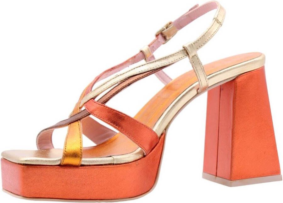 Ras High Heel Sandals Orange Dames