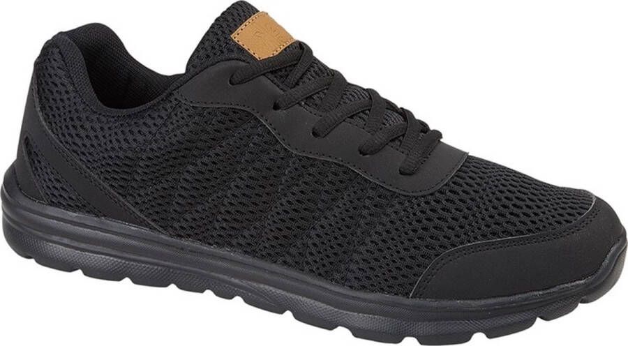 Rdek HYDE PARK Men's All Black Textile Mesh Trainer