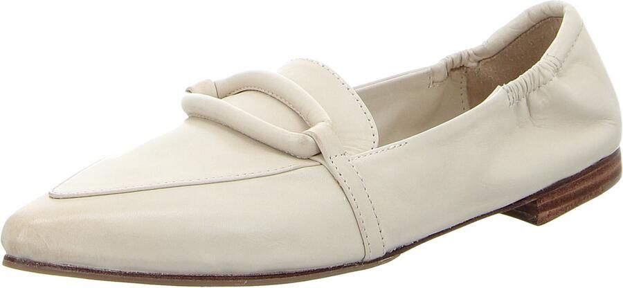 REBECCA WHITE Echtleder dames instappers beige