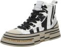 REBECCA WHITE V02L-5B NAVY WHITE + GLITTER BLACK dames sneakers wit - Wit