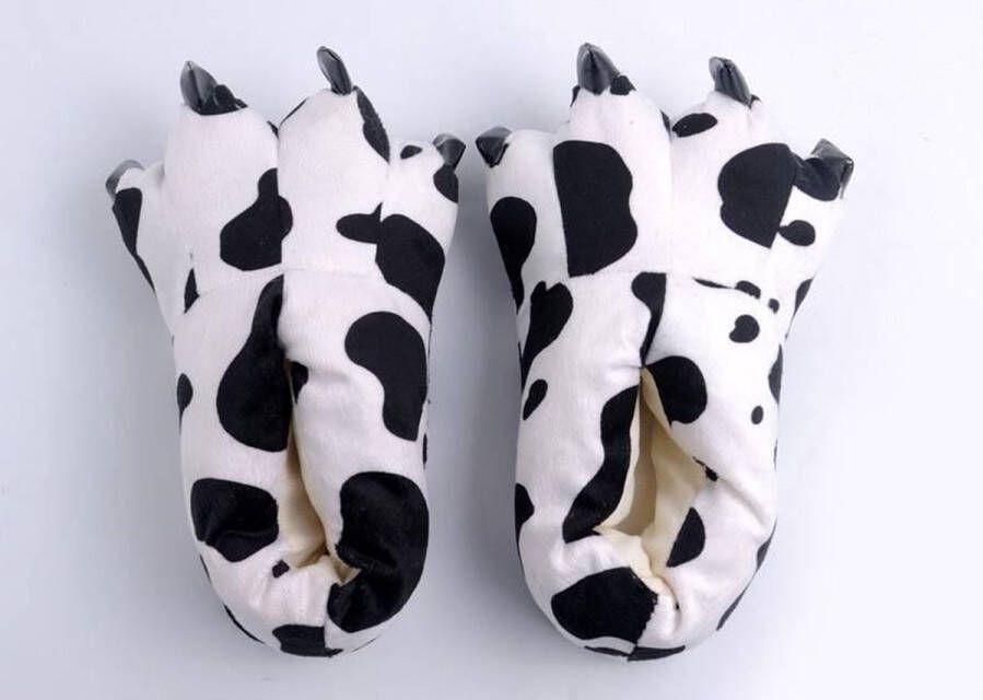 REBL Zwart Witte Koeien poot pantoffels Leuke Koeien sloffen passen perfect bij de Koeien Onesie One sieze fits most