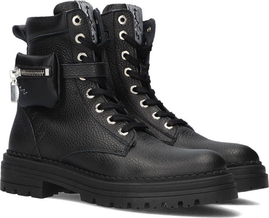 Red-Rag 12472 Veterboots Laarzen Met Veters Meisjes Kids Zwart