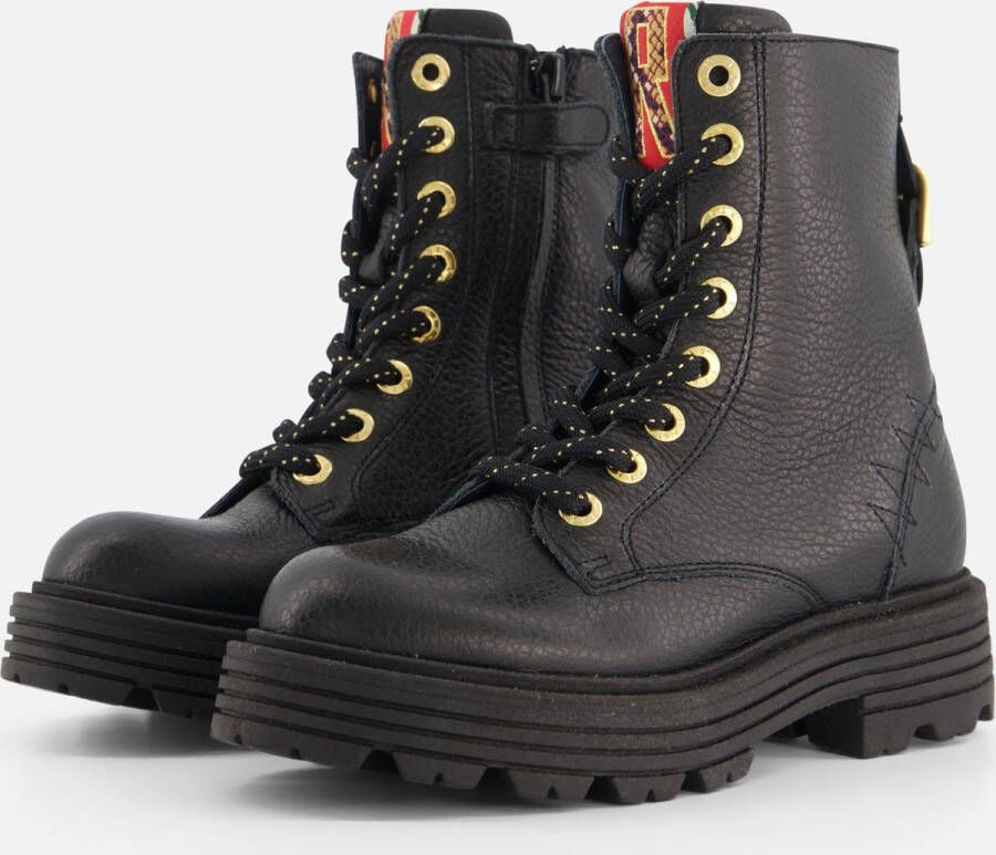 Red Rag leren veterboots zwart Meisjes Leer 34 | Enkelboot van - Foto 3