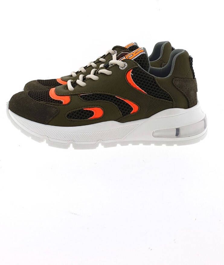 Red Rag Groen en Oranje Leren Sneaker Green Dames