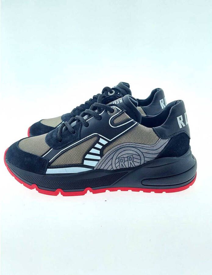 Red-Rag 13941 sneaker zwart combi
