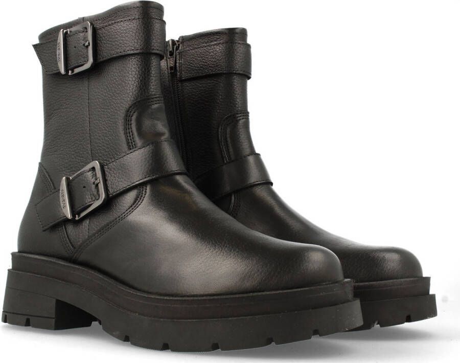 Red Rag Zwarte Leren Gesp Boots Black Dames - Foto 2