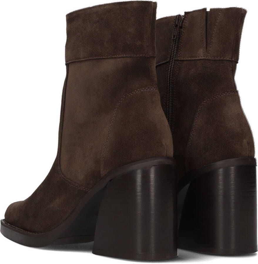 Red Rag Bruine Suède Enkellaarzen met Stevige Blokhak Brown Dames - Foto 2