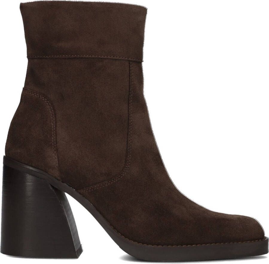Red-Rag 77384 Enkellaarsjes Enkelboots met rits Dames Bruin