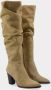 MW RED-RAG Hoge taupe suede laarzen | 78566 - Thumbnail 1