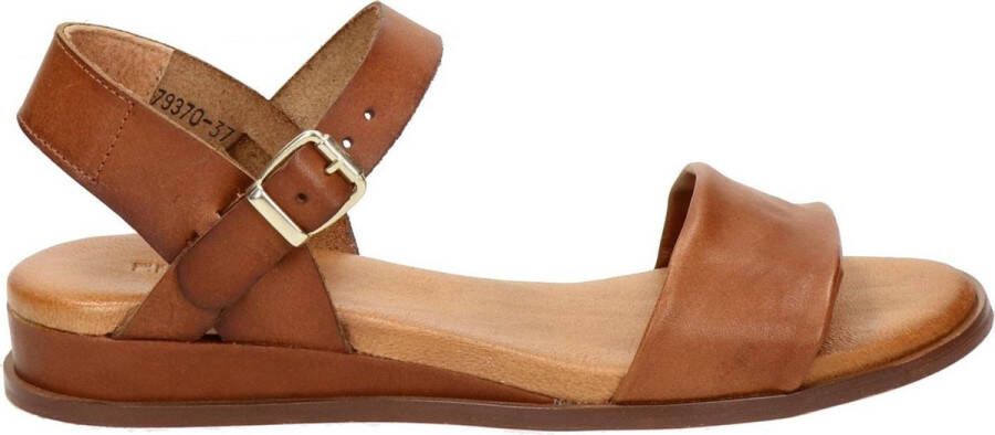 Red-Rag Red Rag Sandalen Dames Damesschoenen Leer Sleehak hoogte 4 cm 79370 Cognac - Foto 5