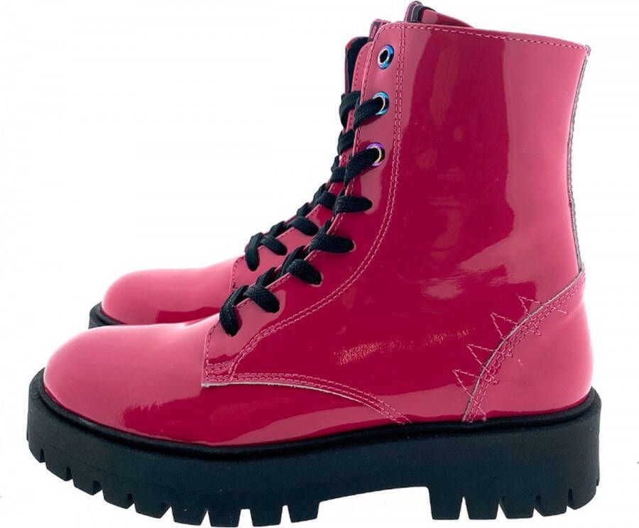 Red-Rag 12394 Roze lak biker boot Red Rag(37 Kleur Roze )