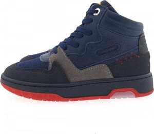 RED-RAG Hoge Blauwe Sneakers | 13625