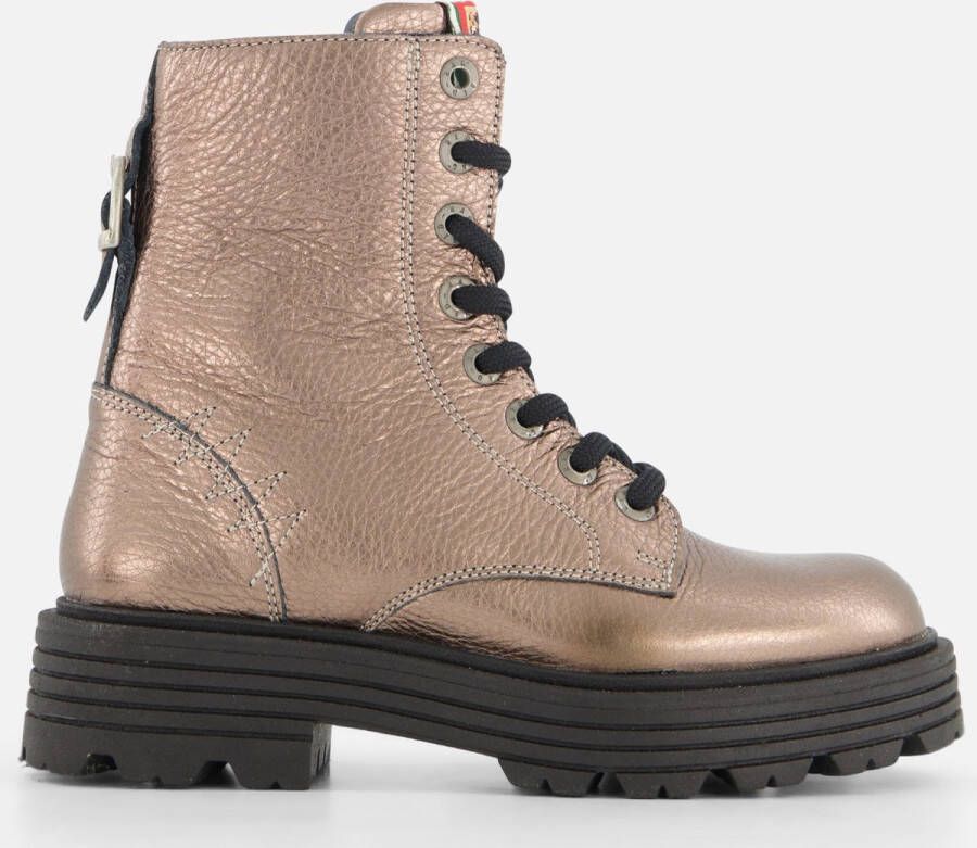 Red-rag 12474 371 Bronze Metallic Biker boots