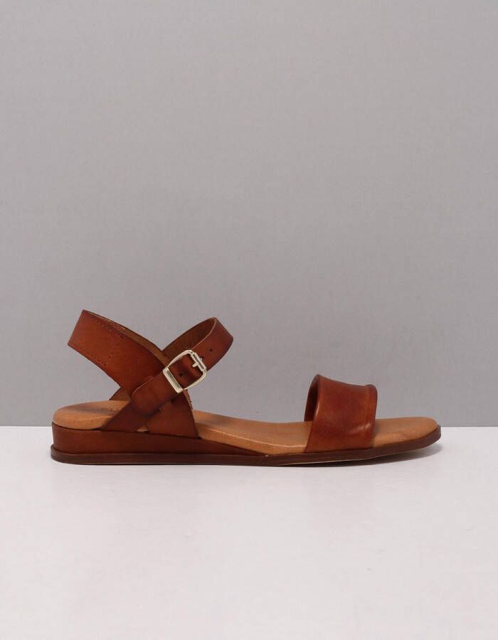 Red-Rag Red Rag Sandalen Dames Damesschoenen Leer Sleehak hoogte 4 cm 79370 Cognac - Foto 4