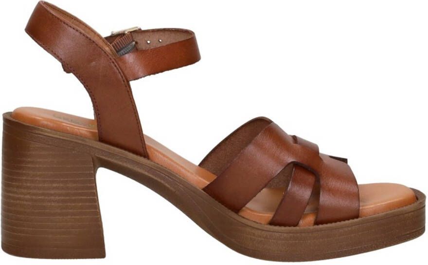 MW RED-RAG Cognac sandalen met hak | 79720