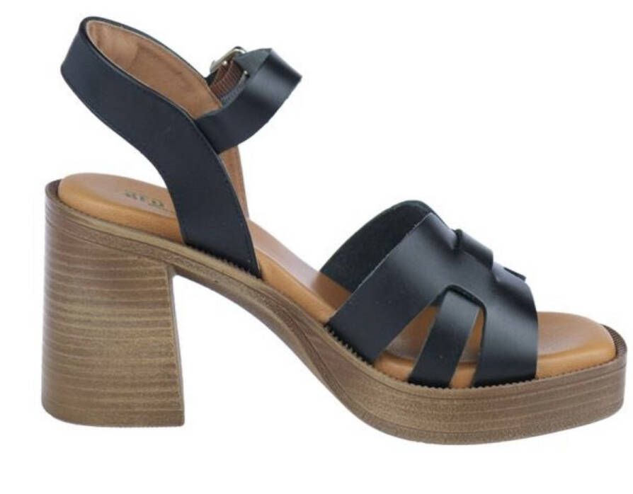 MW RED-RAG Zwarte sandalen met hak | 79720