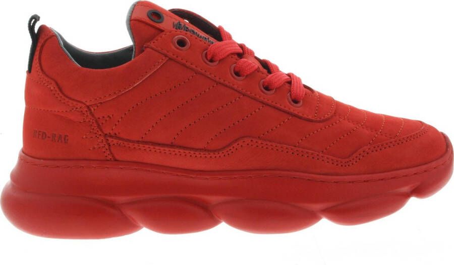 Red-Rag Jongens Veterschoenen & Klitteband Red rag 13541 424 Red Nubuck Rood - Foto 3