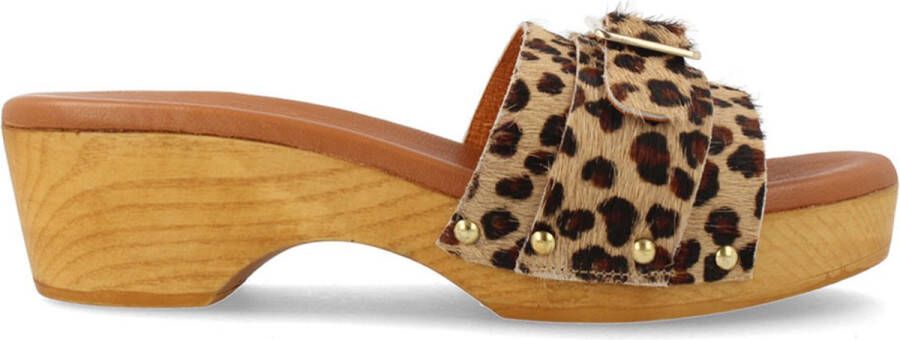 RED-RAG Muiltjes Dames 79606 Maat: 37 Materiaal: Ponyhair Kleur: Bruin - Foto 4