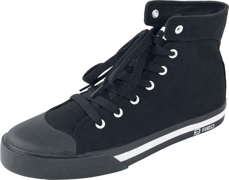 R.E.D. ROCK-ENGINEERED DESIGN Zwarte hoge sneakers met veters Unisex