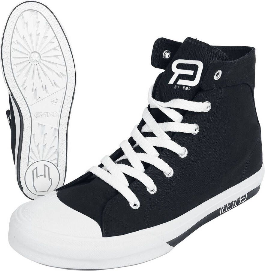 R.E.D. ROCK-ENGINEERED DESIGN Zwarte sneakers met witte details Unisex