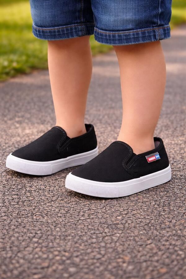 RedParrot Nette Instappers voor Kinderen Loafers Sneaker Schoenen Zwart