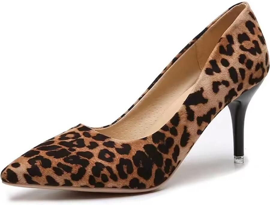 RedParrot Tijgerprint Hak Dames Schoenen Hoge Hak Luipaard Mode