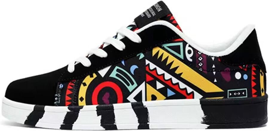 RedParrot Urban Sneaker Laag Zwart- Unisex Schoenen Skate Schoen en