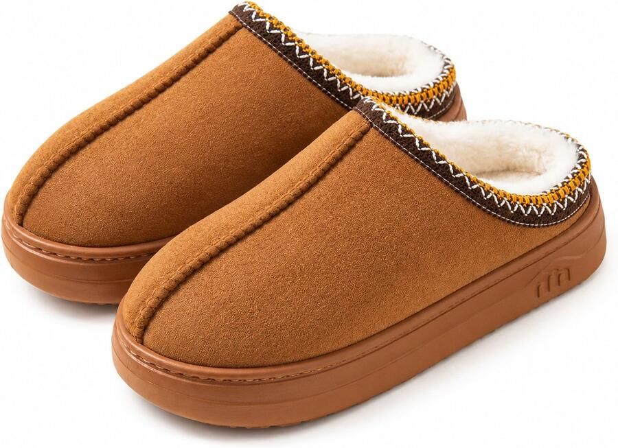 RedParrot Warme dames sloffen Pluche gevoerd Slipper Suede Anti-slip - Foto 2