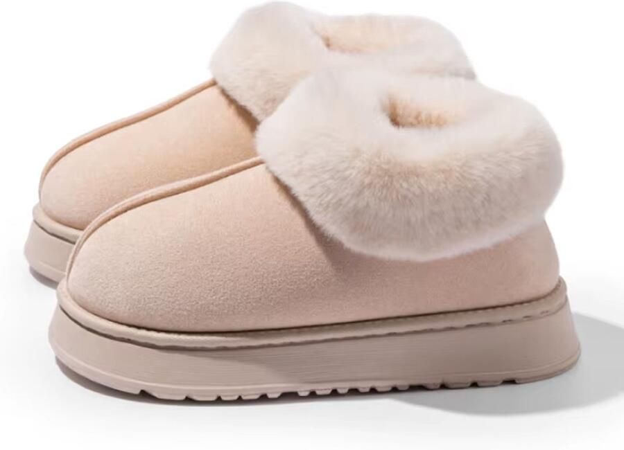 RedParrot Warme Sloffen Dames Wit Thuis en Buiten Pantoffels Mode