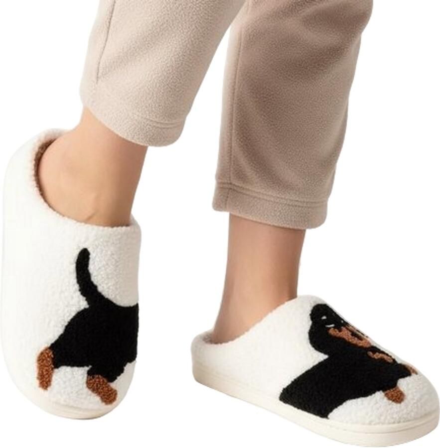 RedParrot Warme Teckel Sloffen Hond Grappig Pantoffels Instappers Unisex