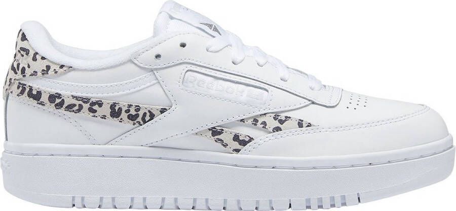 Reebok Classics Club C Double GEO sneakers met dierenprint wit zwart grijs - Foto 2