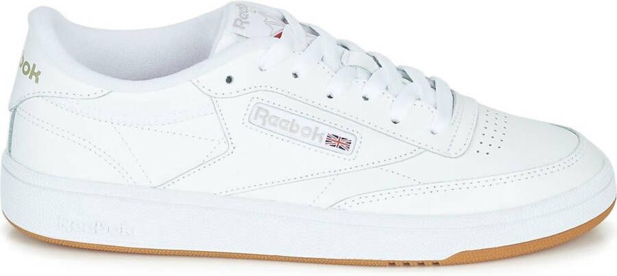 Reebok Club C 85 white light grey gum Wit Leer Lage sneakers Dames - Foto 3