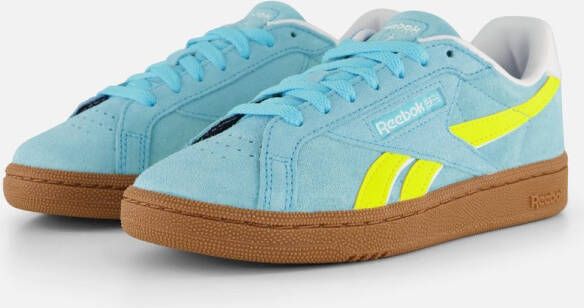 Reebok CLUB C GROUNDS UK Blauw SOLAR ACID YELLOW GUM Dames Sneakers Blauw