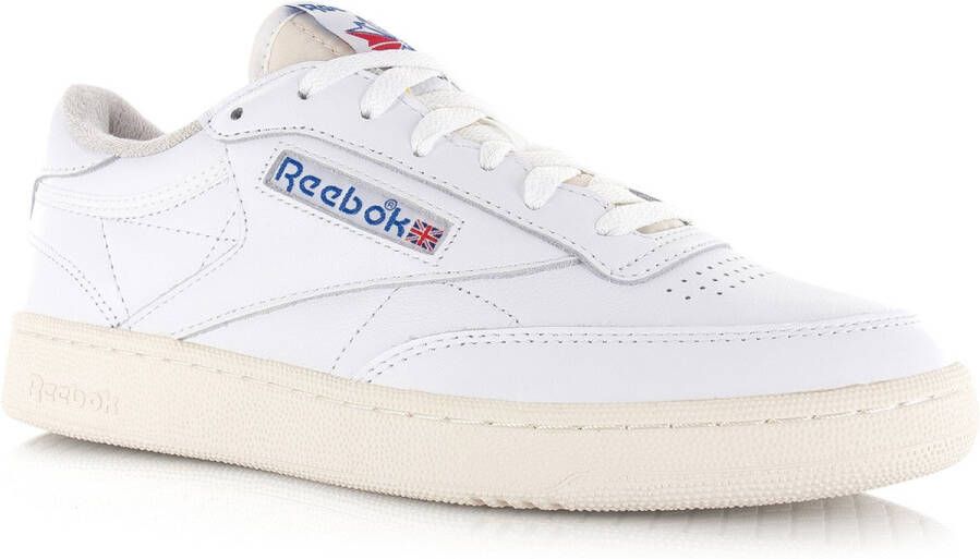 Reebok Club C 85 Vintage white chalk blue Wit Leer Lage sneakers Unisex