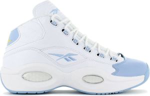 Reebok Question Mid Denver Nuggets Heren Basketbalschoenen Sneakers Leer Wit GW8854
