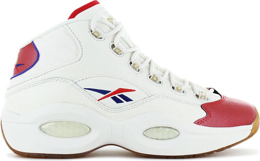 Reebok Question Mid Heren Basketbalschoenen Sneakers Leer Wit GZ7099