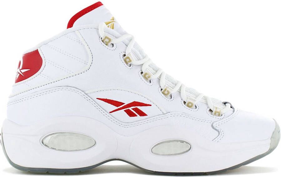 Reebok Question Mid Heren Sneakers Basketbalschoenen Leer Wit GX0230