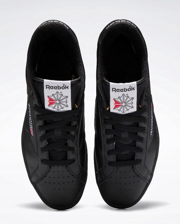 Reebok Club C Sportieve Schoenen Zwart Leren Bovenkant
