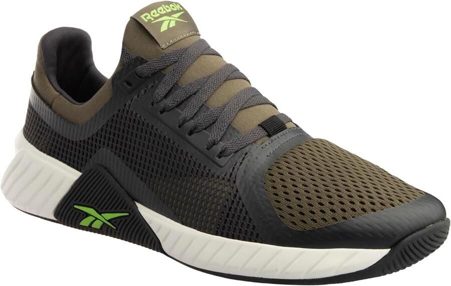 Reebok FLIP CHARGE Grape Leaf Jet Black Lime Heren Sportschoenen Zwart Groen
