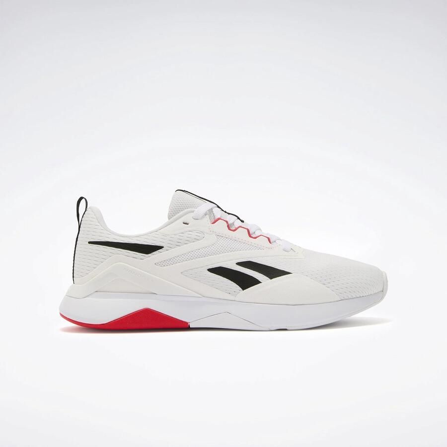 Reebok NANOFLEX TR 2 Wit Zwart Rood Heren Sportschoenen Wit
