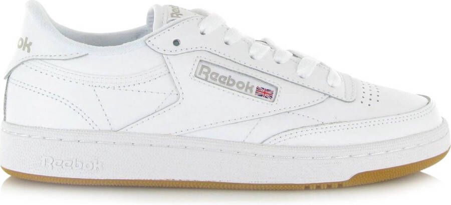 Reebok Club C 85 white light grey gum Wit Leer Lage sneakers Dames